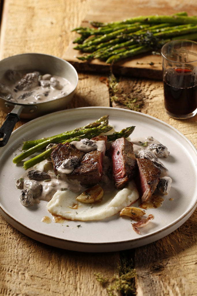 Steak d'orignal aux morilles